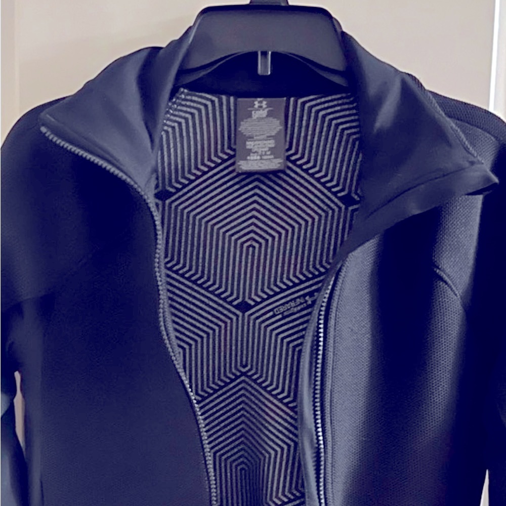 Women Black Under Armour Fitted Cold Gear Jacket